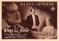 Der Weg ins Freie, Zarah Leander, Hans Stüwe, KV.